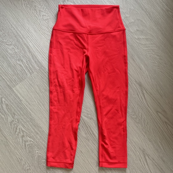 ❤️‍🔥SOLD❤️‍🔥 Lululemon Align Love Red High Rise Crop Legging 23” - Picture 4 of 6